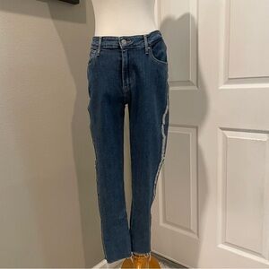 Levi’s Women’s Jeans 721 High Rise Skinny Silver Sequins Tuxedo Striped 31